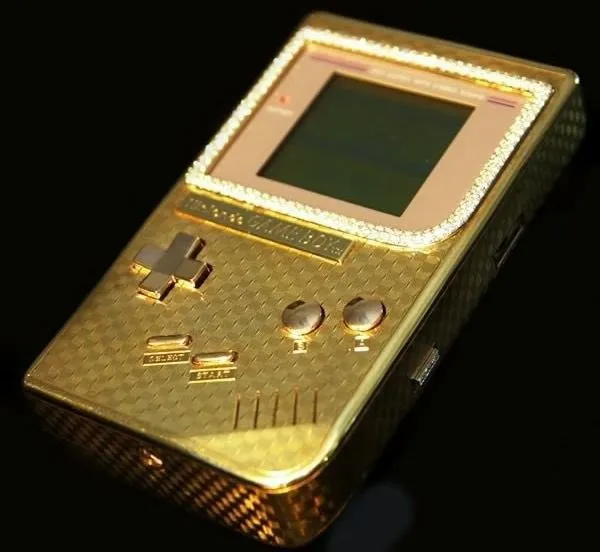 Gold and Daimond-Encrusted Game Boy - by KUBET team