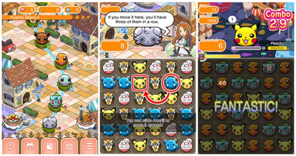  Pokémon Shuffle เกมไขปริศนา  By KUBET Team