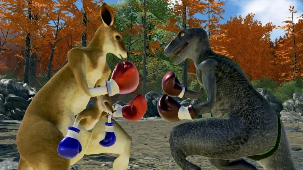 จิงโจ้โรเจอร์ VS อเล็กซ์ ไดโนเสาร์ จากเกม TEKKEN 2 By KUBET